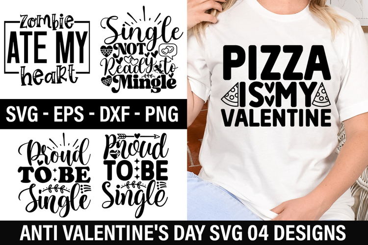 Anti Valentines Day SVG Design - Zombie ate my heart