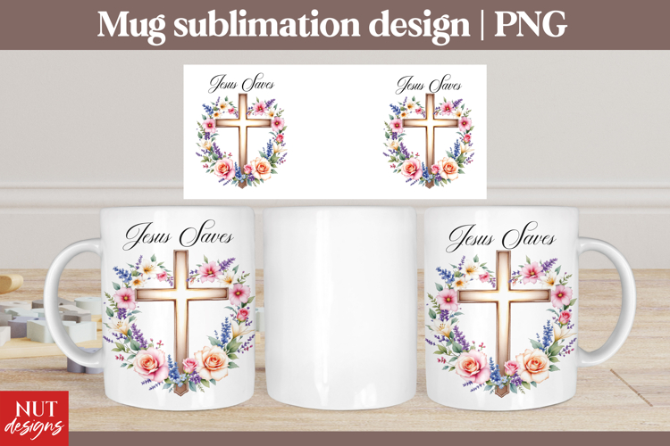 Jesus saves Mug sublimation Christian mug Religious mug