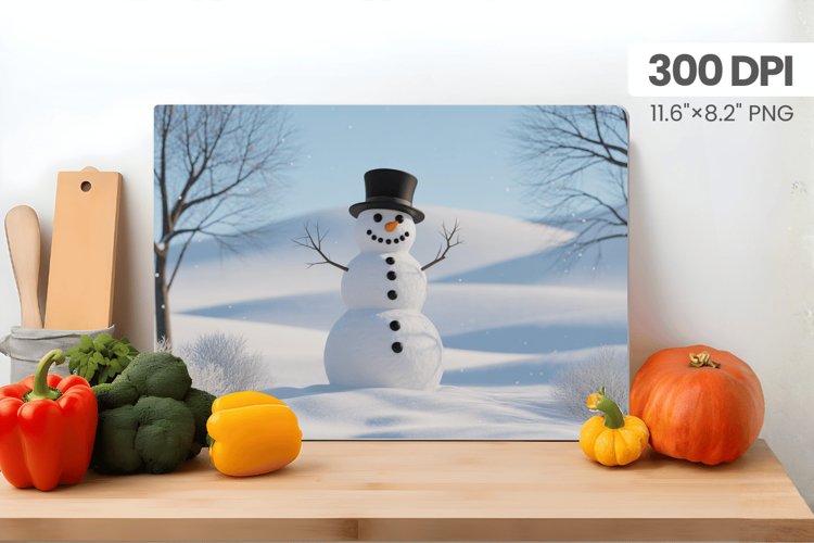 Winter Christmas Wonderland Cutting Board PNG Sublimation