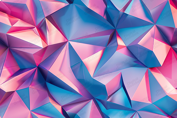 Pink Blue Geometric Faceted Abstract Background