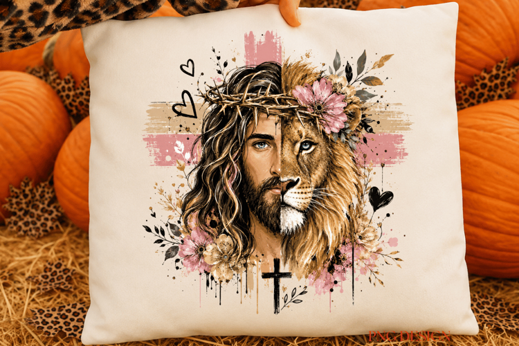 Jesus Lion Christian Sublimation PNG file