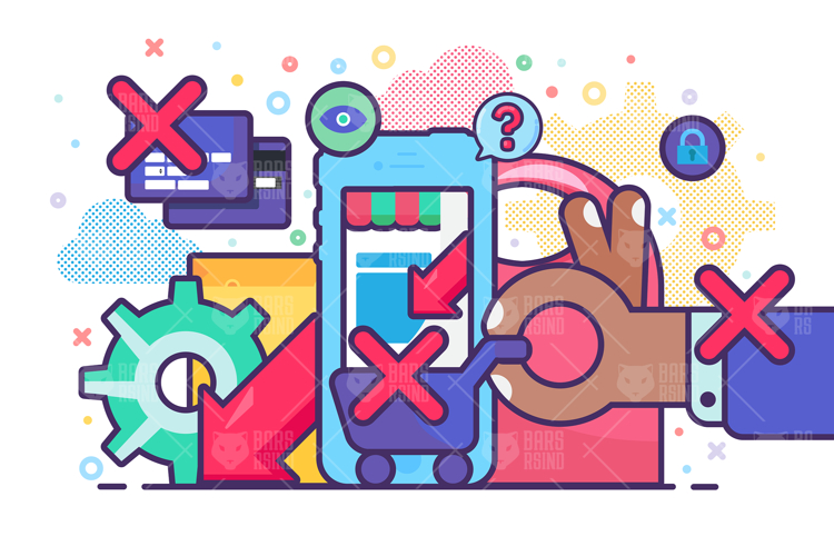 Retail Demand Decline Concept