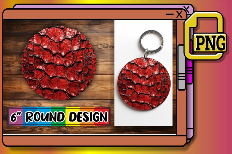 Quilted Effect Round Circle Sublimation example image 1