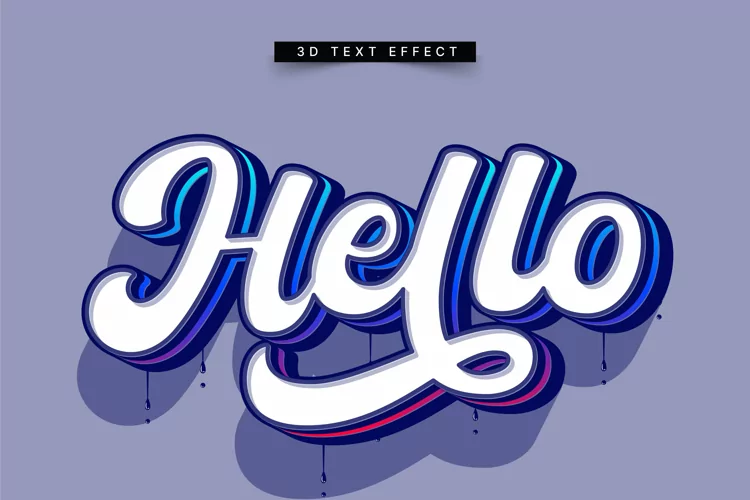 Editable Text Effect for Illustrator. Vector Graphic styles