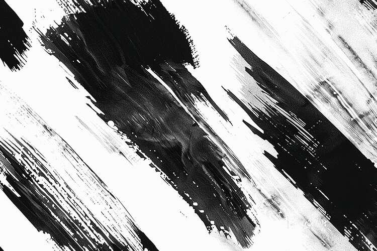 Painting with bold brush strokes on a canvas (6604289)