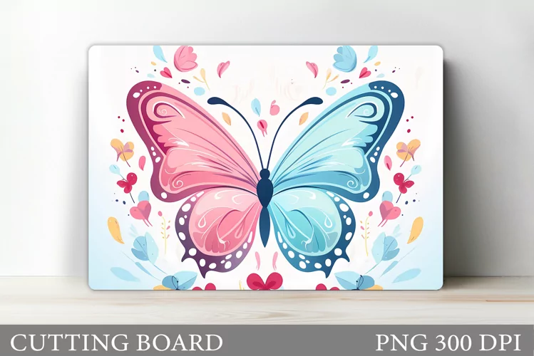 Butterfly Cutting Board. Kitchen Cutting Board Sublimation