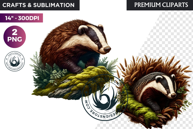 Watercolor Wild Animal Clipart, Forest Wildlife PNG