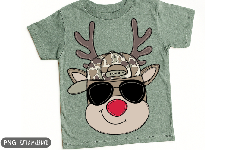Boy Christmas PNG | Reindeer PNG | Kids Christmas PNG