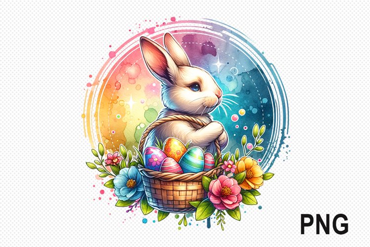 Easter Day Bunny Sublimation - Easter Day Clipart PNG Design
