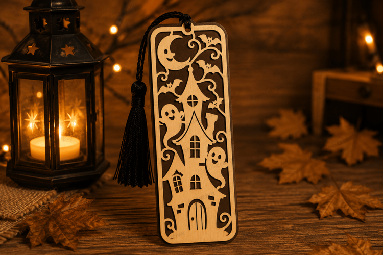 Halloween Bookmark Laser Cut SVG File, Halloween Laser Cut