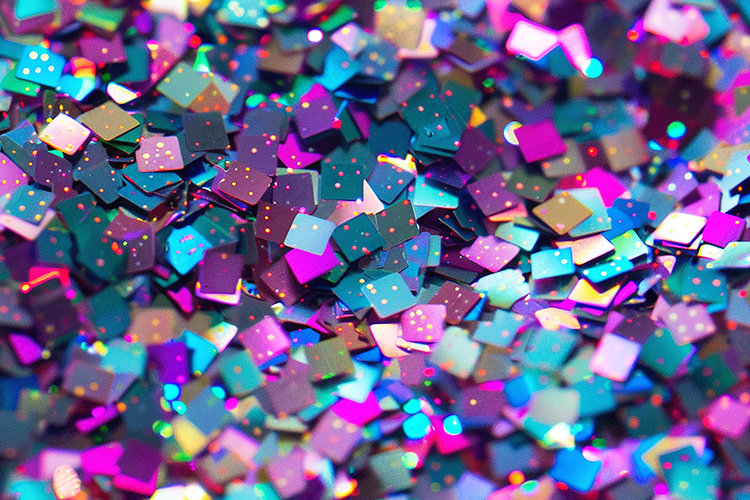 Vibrant Peacock Chunky Glitter Background