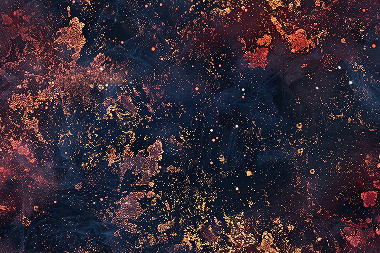 Ethereal Copper and Obsidian Cosmic Galaxy Background