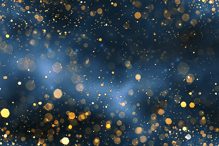 Golden Bokeh Stardust Galaxy Cosmic Background