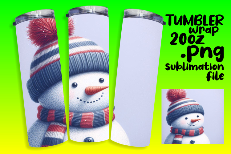 SOPHISTICATED 20oz Tumbler Template , Snowman