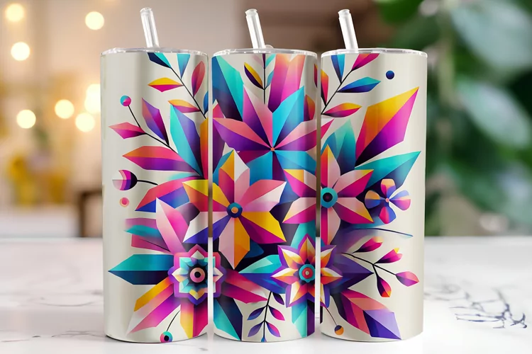 Flowers Tumbler Wrap | Sublimation | Tumblers