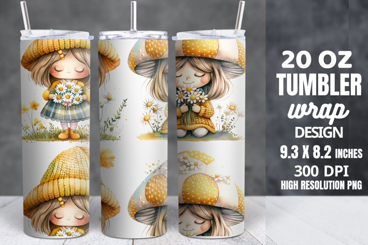 Spring Gnome Skinny Tumbler Sublimation example image 1