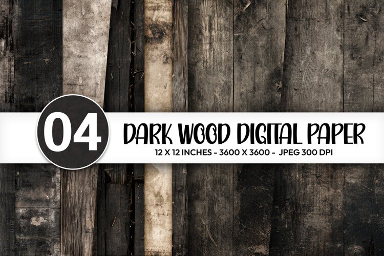 Dark Wood Digital Paper example image 1