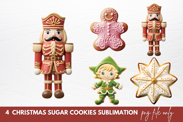 Christmas Sugar Cookie Clipart Sublimation