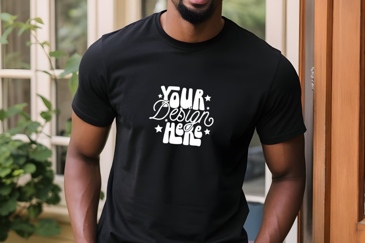 Black Tshirt Mockup Image 16