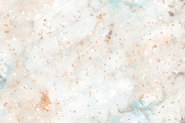 Rose Gold and White Starry Marble Agate Background