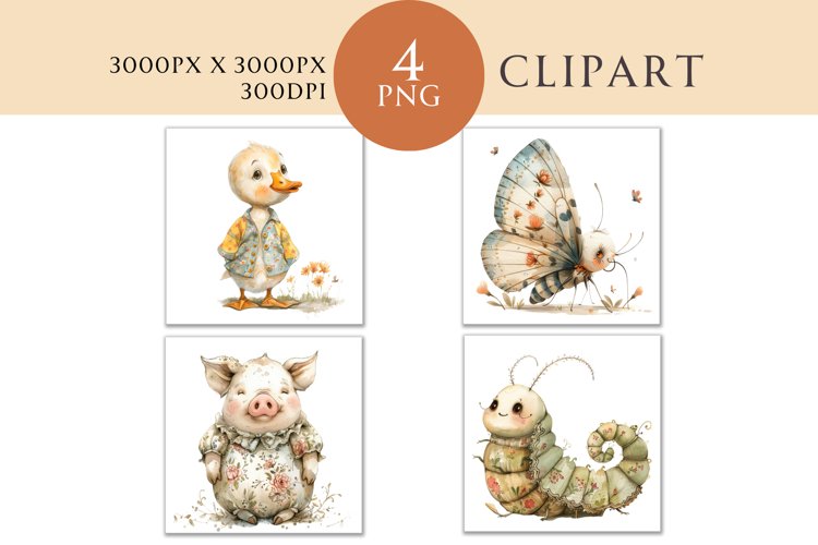 Whimsical Girls Clipart Watercolor PNG