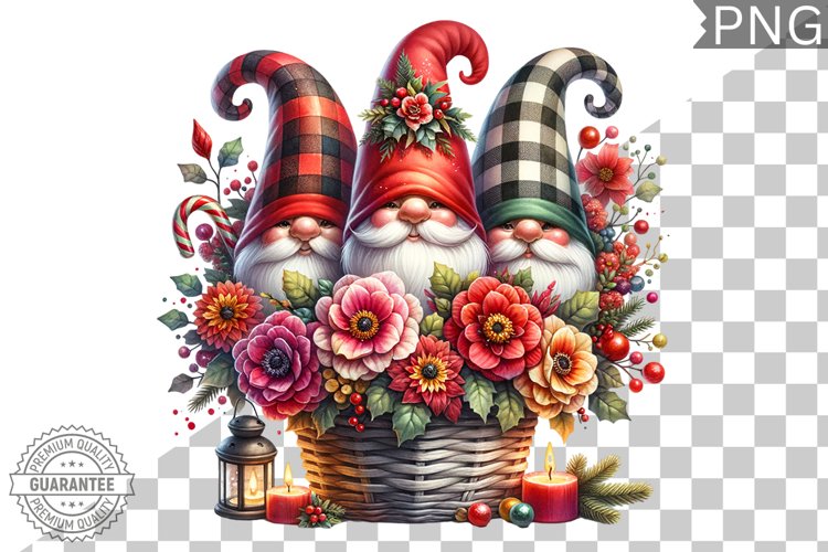 Christmas Gnome Sublimation - Clipart PNG Design