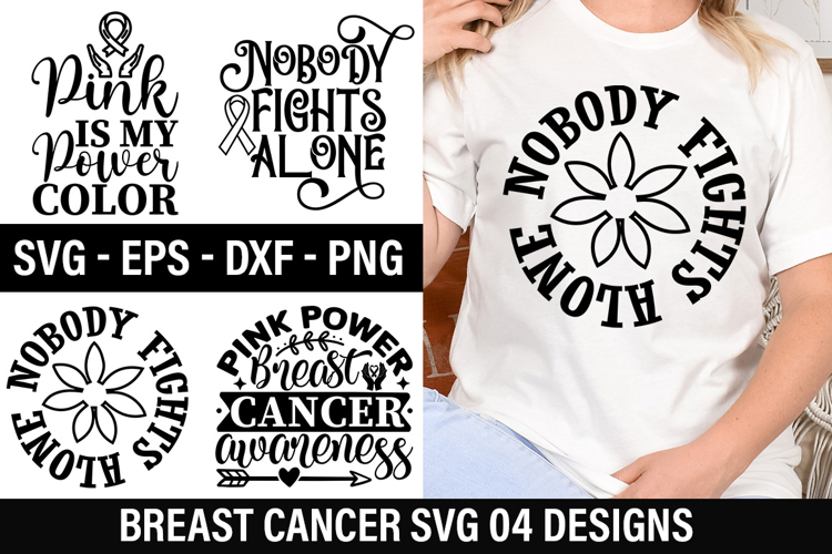 Breast Cancer SVG Design - Pink Power Breast Cancer awarenes