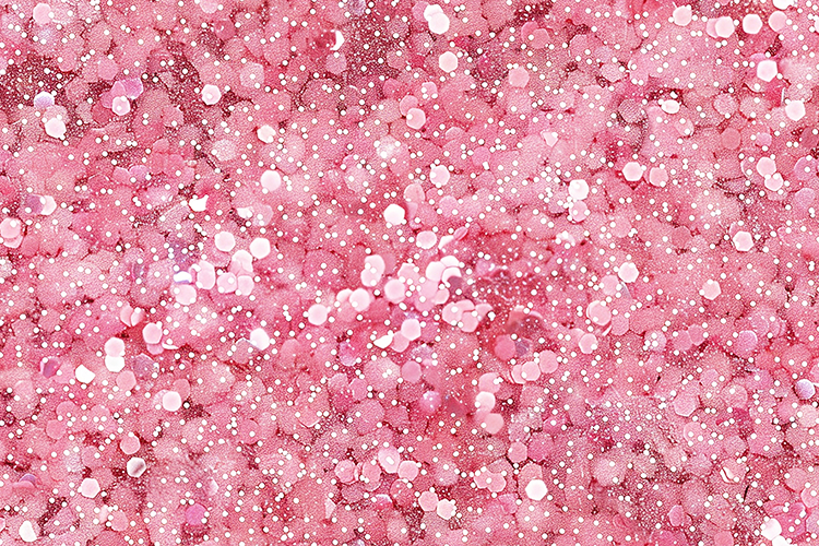 Pink glitter background with sparkling particles