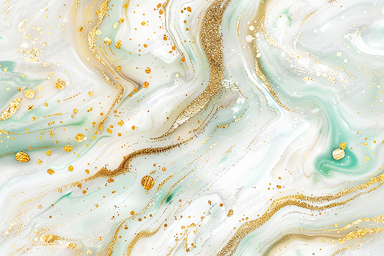 Gold Mint Marble Texture Luxury Glitter Background