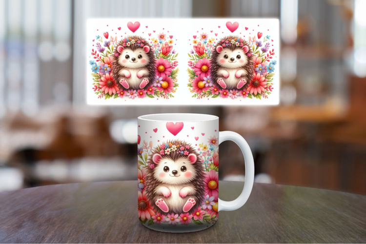 Mug Wrap Sublimation - baby hedgehog