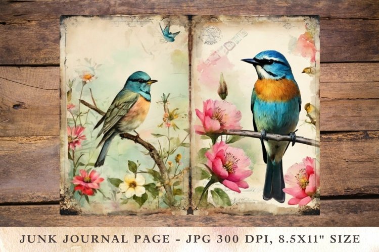 Printable Junk Journal Pages bird 5