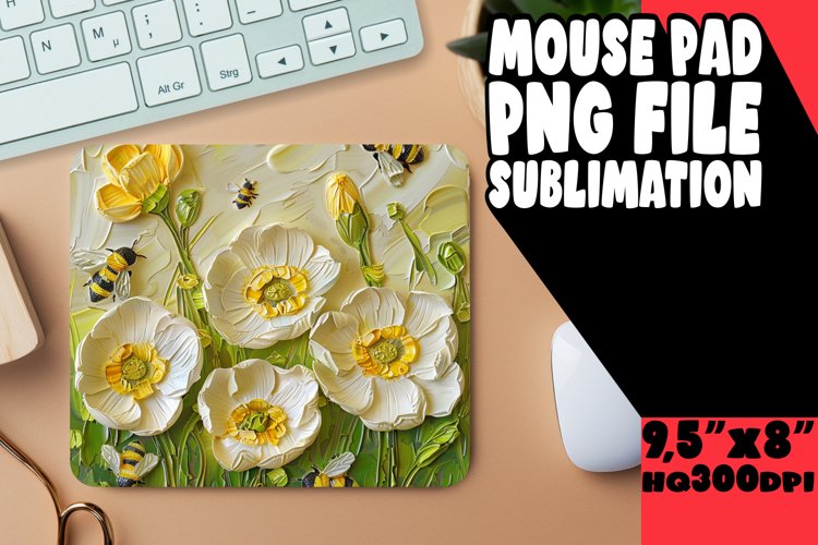 Fresh Spring Bloom Sublimation Mouse Pad example image 1