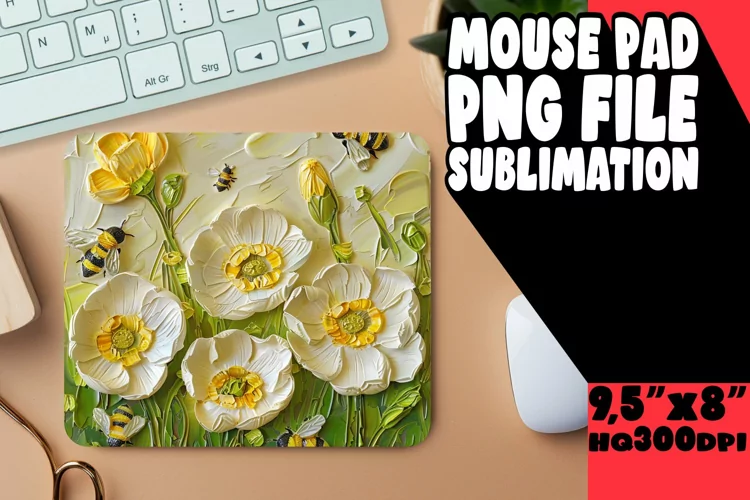 Fresh Spring Bloom Sublimation Mouse Pad
