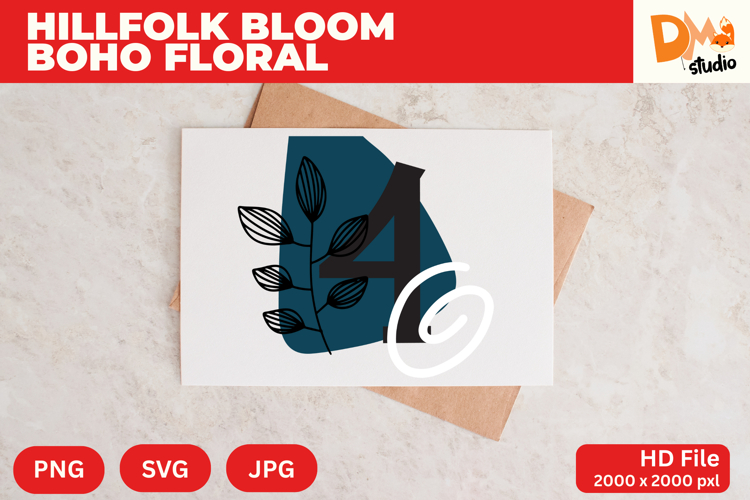 Boho Floral Svg Image 4