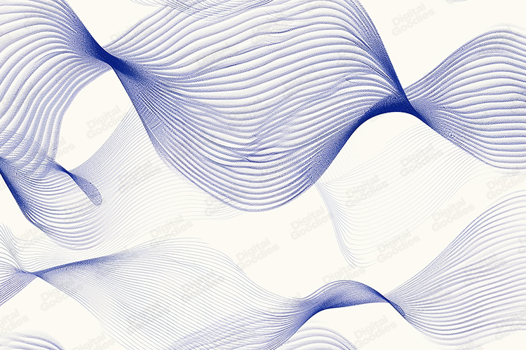 Minimal Blue Flowing Line Abstract Background Pattern