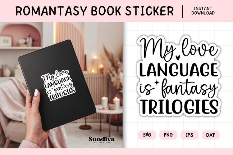 Printable Magic and Fantasy Book Lover Sticker | Trilogies