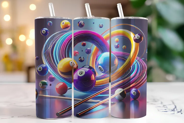 Snooker Tumbler Wrap | Sublimation | Tumblers