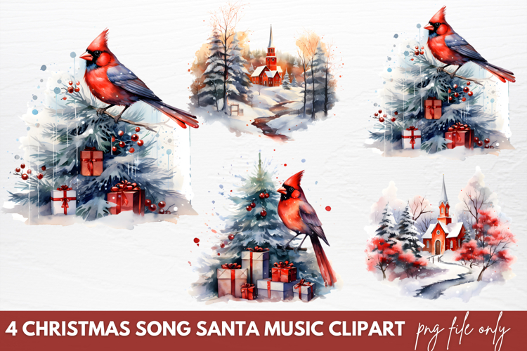 Christmas Clipart Christmas Song Santa Music Clipart