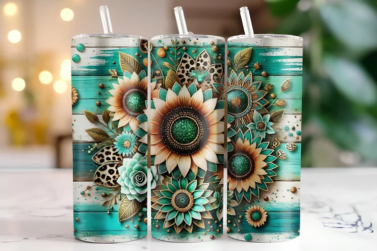 Sunflower Tumbler Wrap | Sublimation | Tumblers