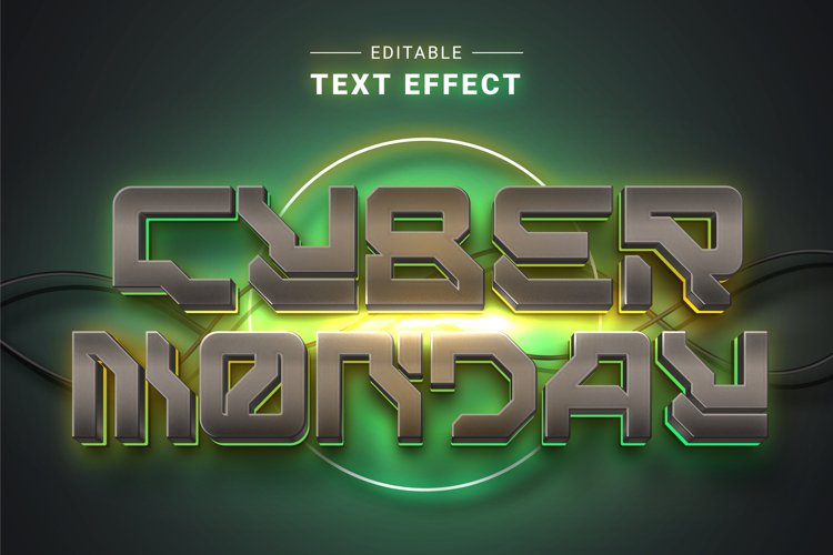 Editable Text Effect for Illustrator. Vector Graphic styles example image 1