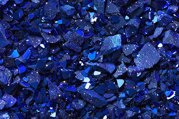 Dark Blue Glitter Shards Sparkle Confetti Texture