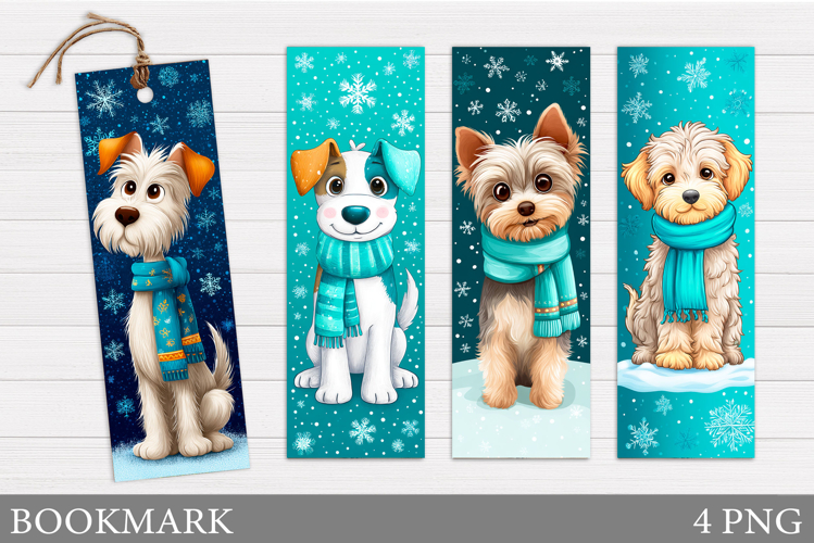 Christmas Dog Bookmark. Christmas Bookmark Sublimation