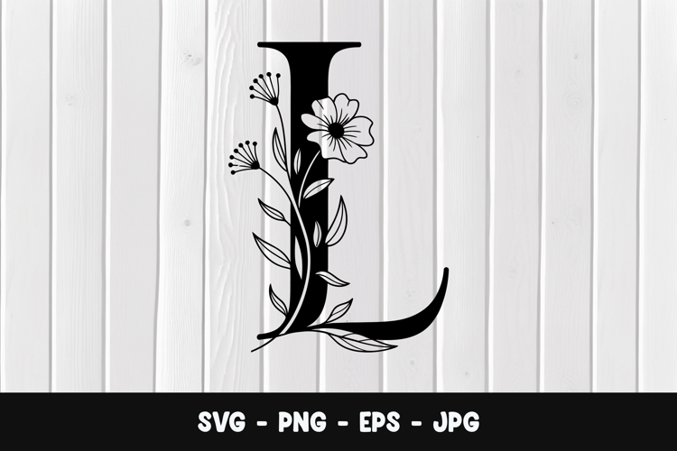 Floral Monogram Letter Svg Image 16