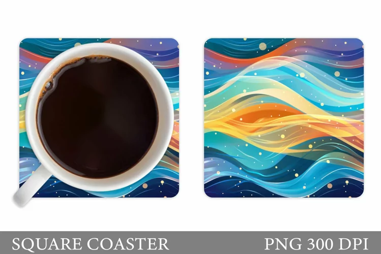 Abstract Coaster Design. Texture Coaster Sublimation