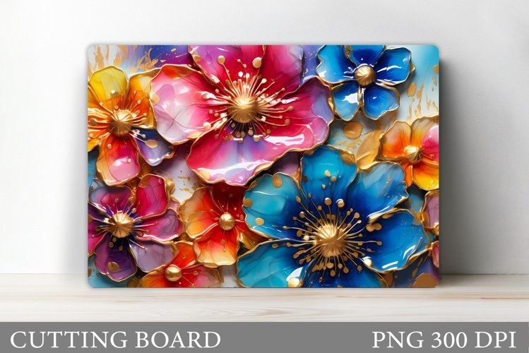 Flowers Cutting Board. Floral Cutting Board Design example image 1