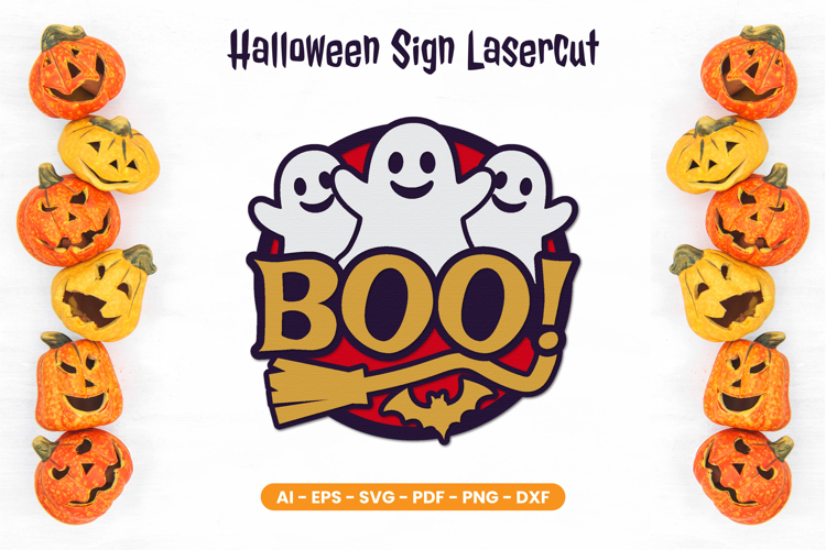 Layered Halloween Sign Lasercut