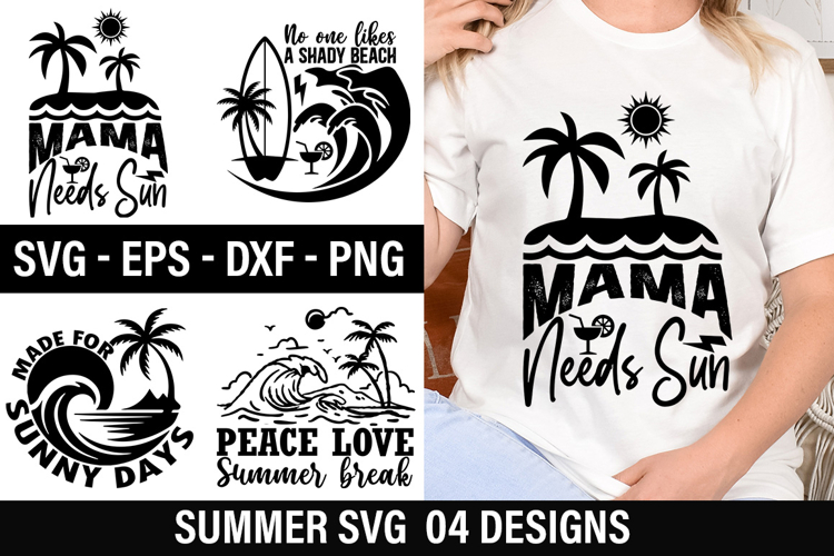Summer SVG Design - Peace love summer break