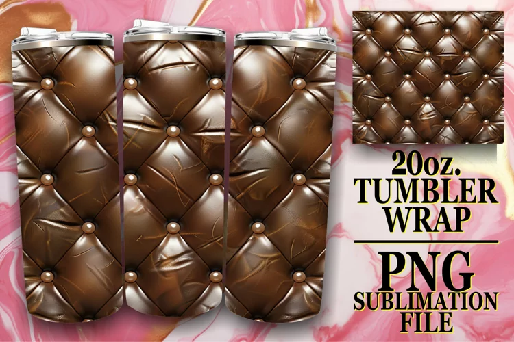 Quilted Effect Tumbler Wrap Sublimation