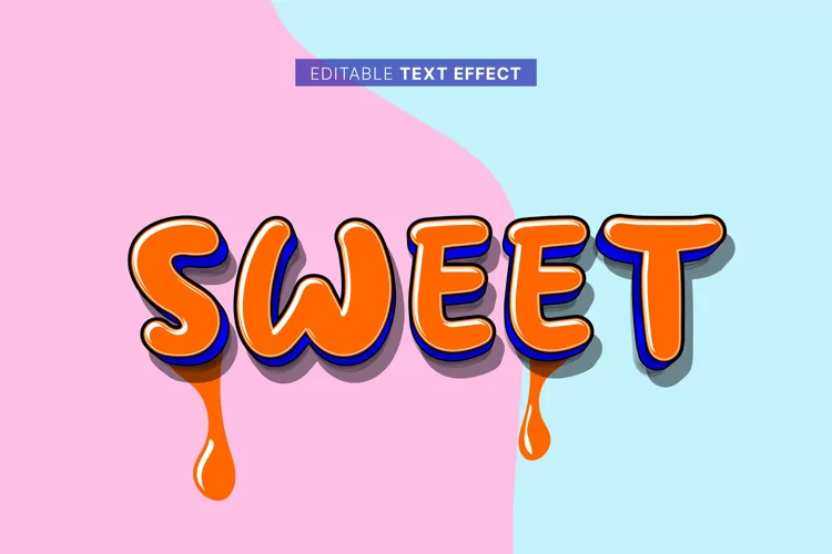 Editable Text Effect for Illustrator. Vector Graphic styles