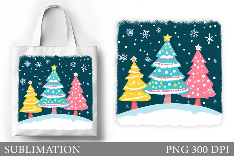 Christmas Tree Tote Bag. Christmas Tote Bag Design example image 1